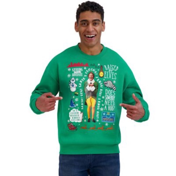 ELF Other - NWT Green Unisex Elf Talking Sweatshirt with Sound Box